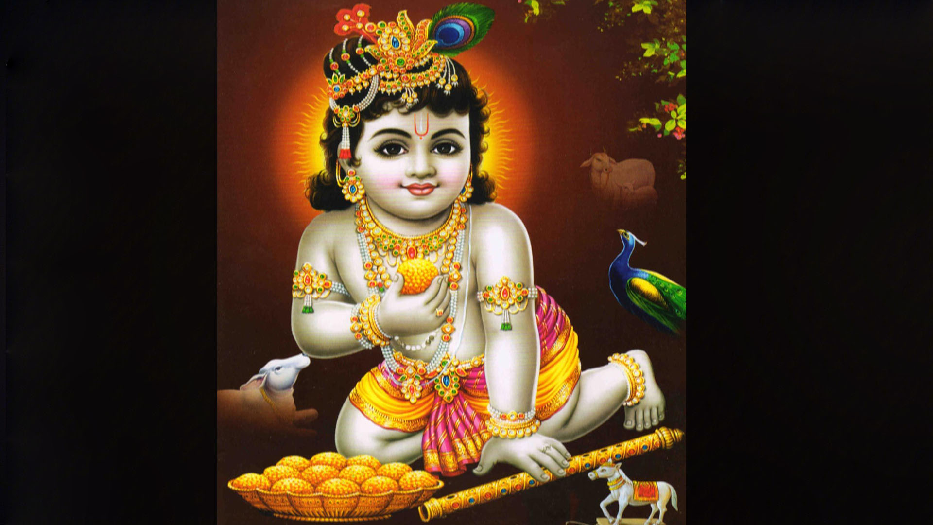 hindu god baby krishna wallpaper