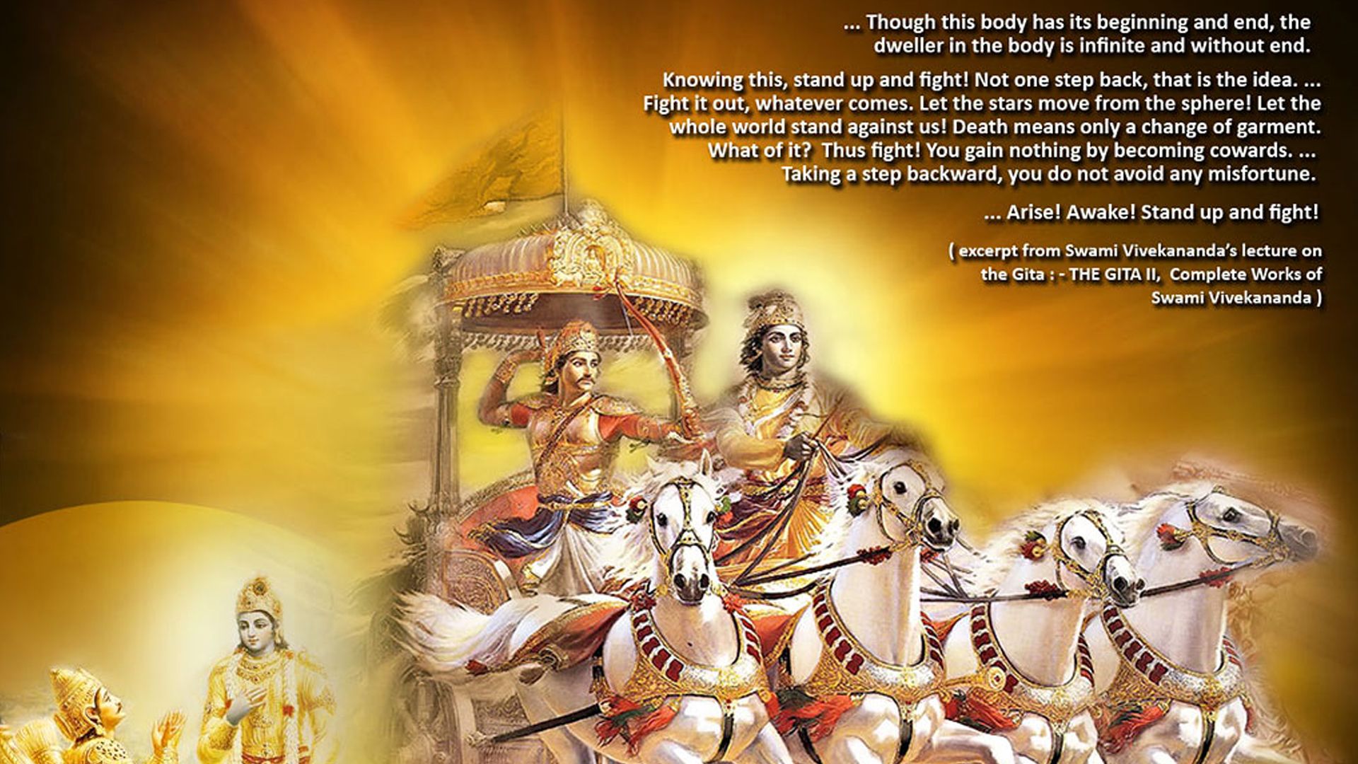 Details more than 72 krishna arjuna chariot wallpaper best ...