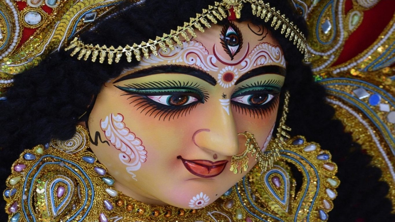 Maa Durga Face Hd Wallpaper 1080p Goddess Maa Durga