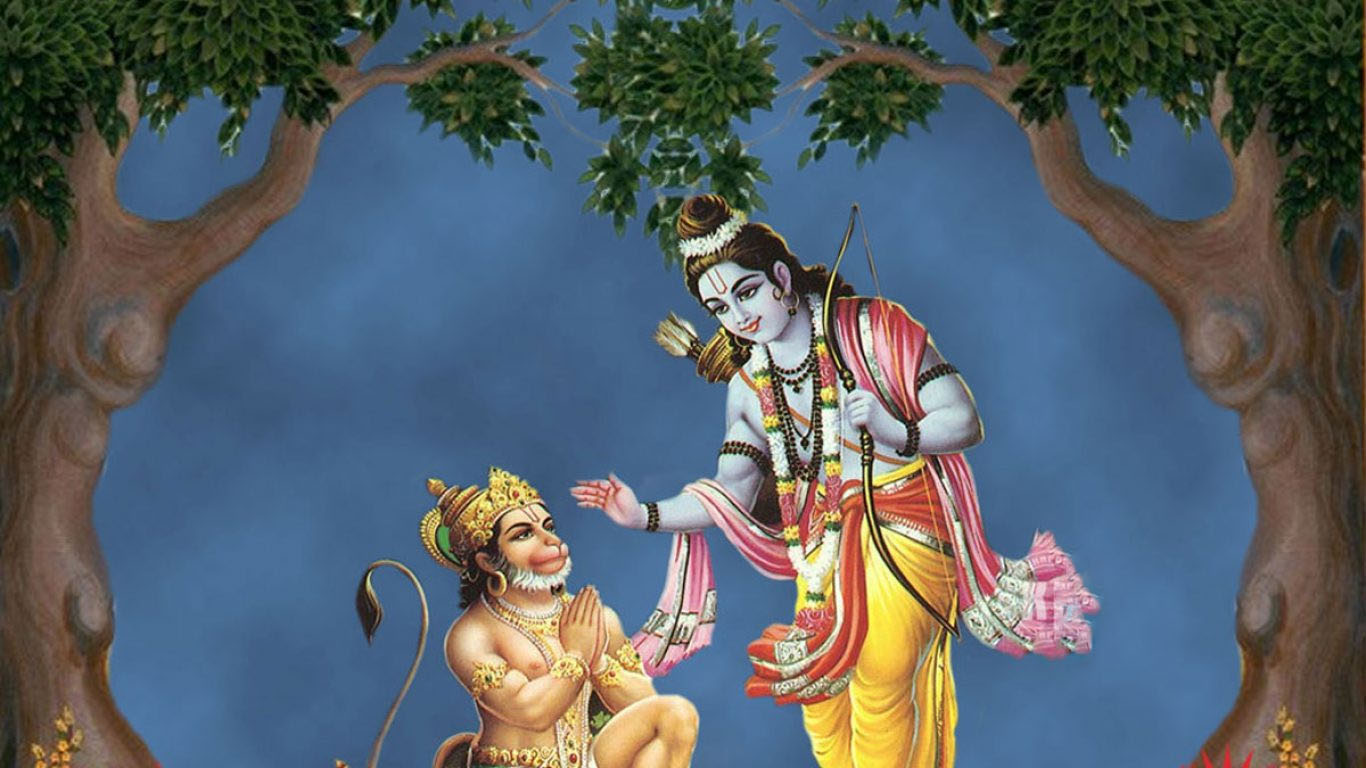 Shri Ram and Hanuman Wallpaper Free Download