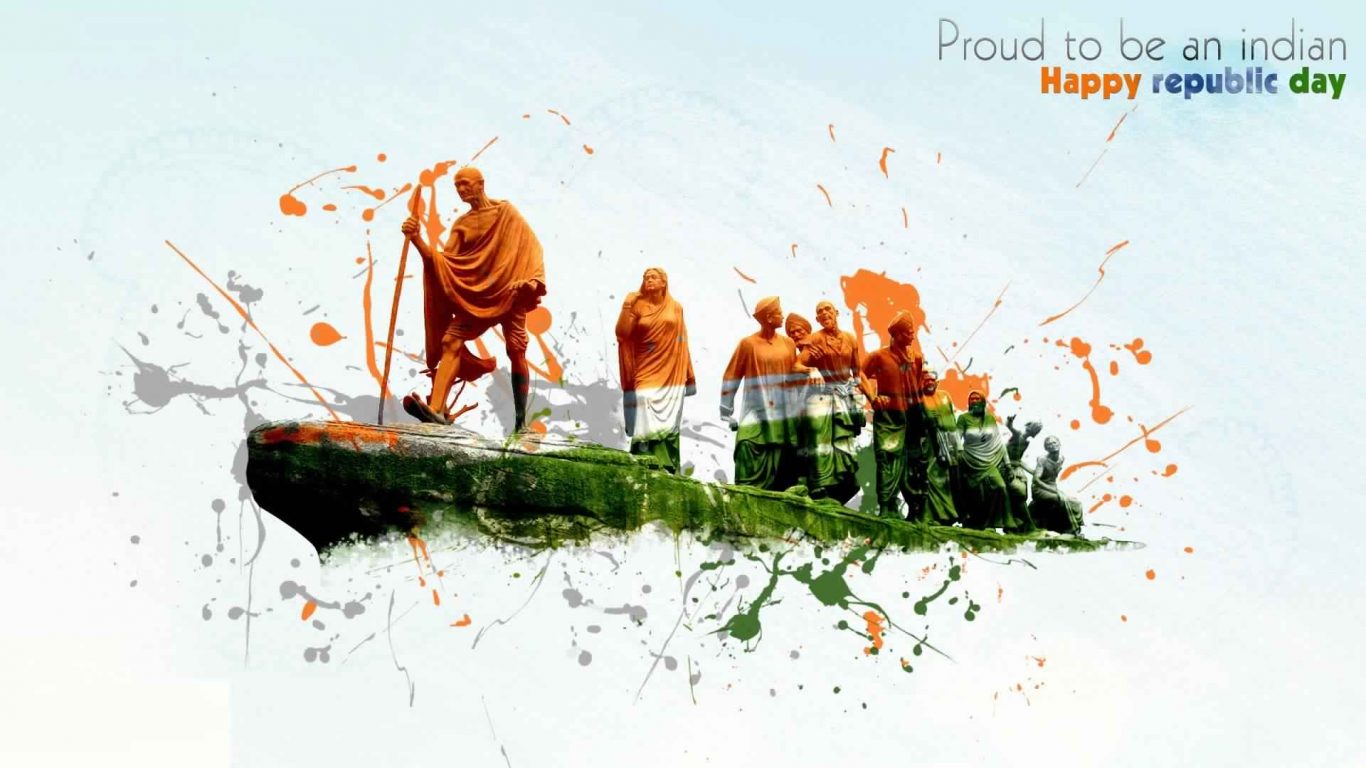 Republic Day With Mahatma Gandhi 1080P Wallpaper - God HD Wallpapers